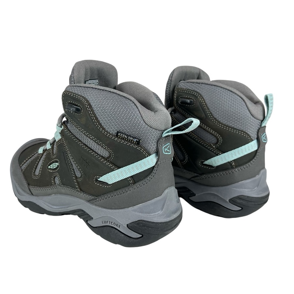 Keen Women’s 6 Gray Teal Waterproof Hiking Boots - Picture 6 of 10